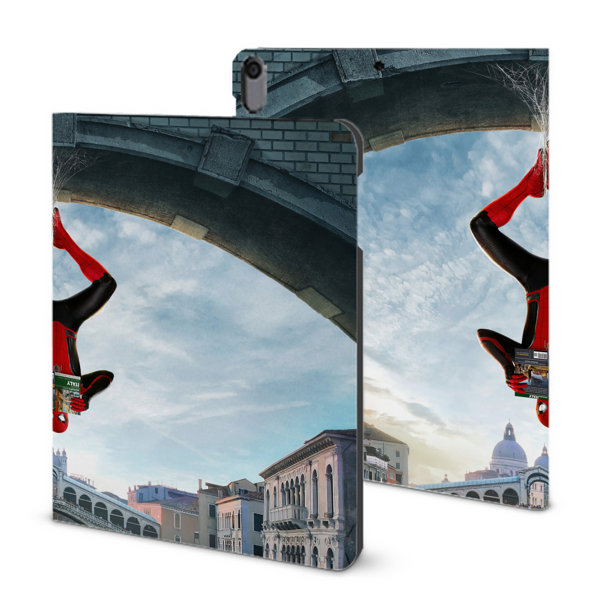（画像用） Spider Man スパイダーマン IPad ケース ブック型 PUレザー TPU 耐衝撃 軽量 薄型 ペン収納なし 全面保護 IPad 各モデル対応